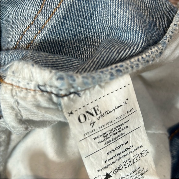 One Teaspoon Recid, Low Waist, Relaxed Hip, Drop Crotch, Tapered Jeans Size 26 - Picture 9 of 9